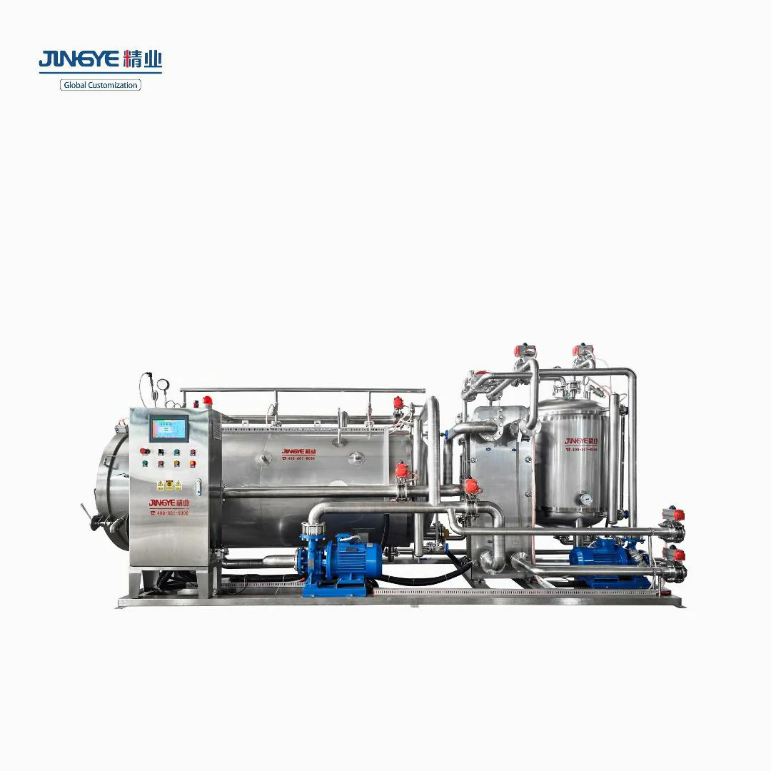 Side spray sterilization retort