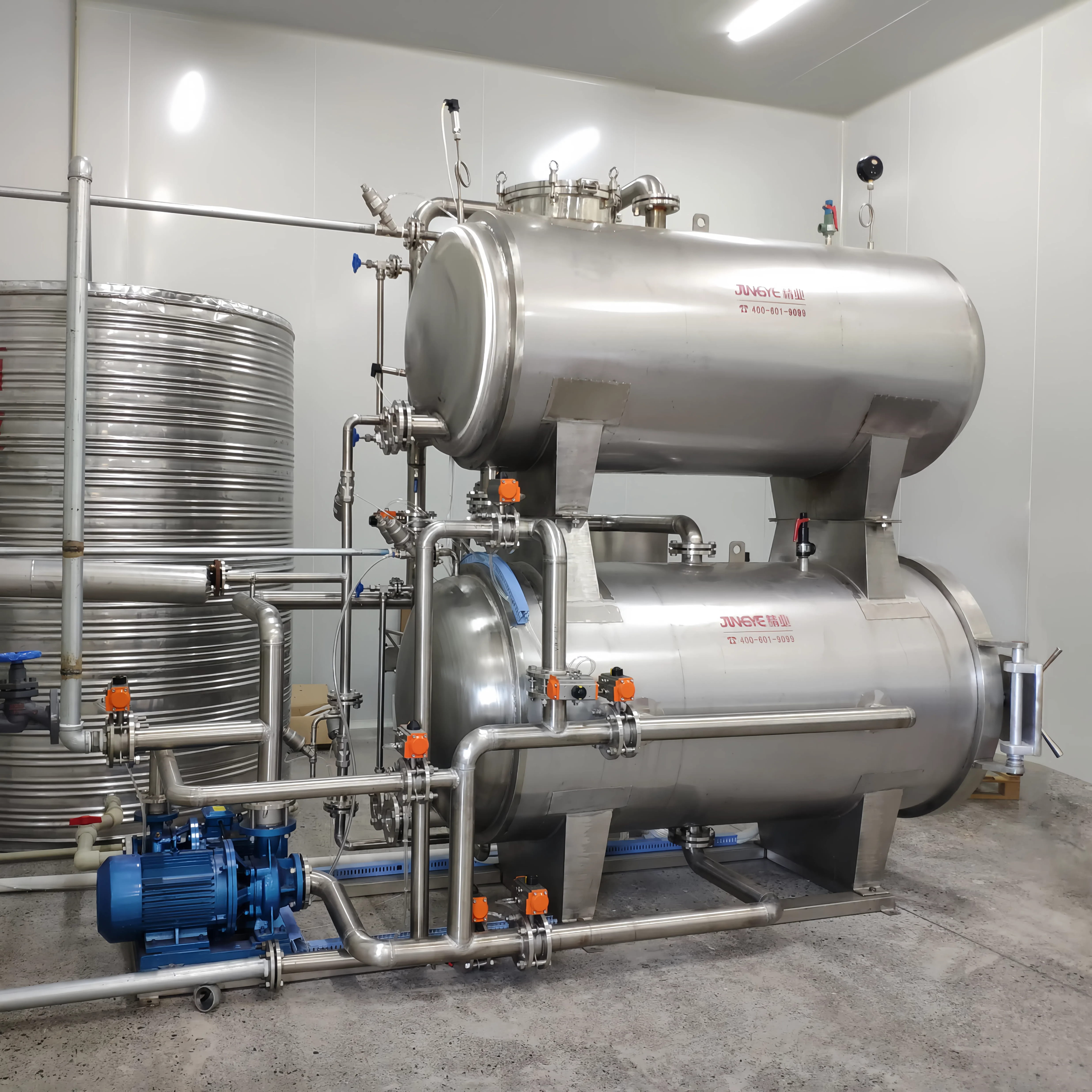 Water bath double tanks sterilization retort